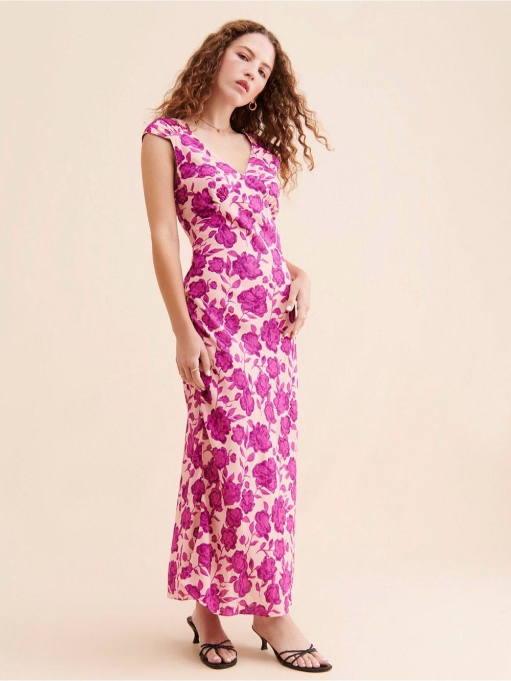 Free People Jen’s Pirate Booty Wavecrest Slip V-Neck Maxi Dress